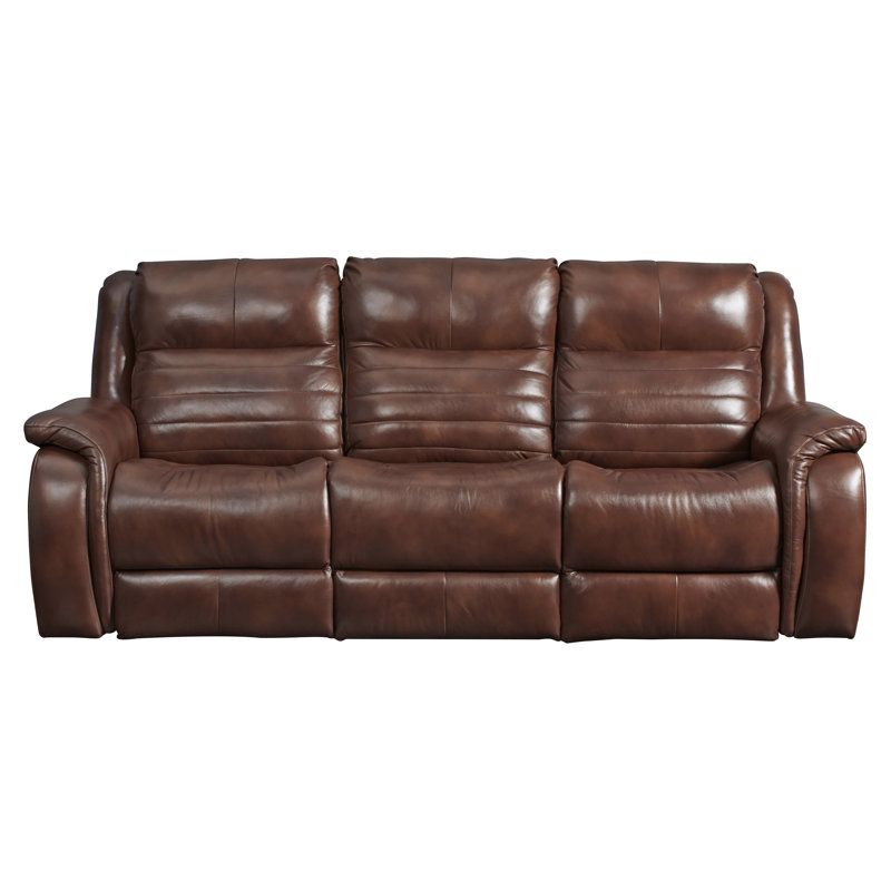 Southern Motion Essex Genuine Leather Reclining 91" Pillow top Arm Sofa